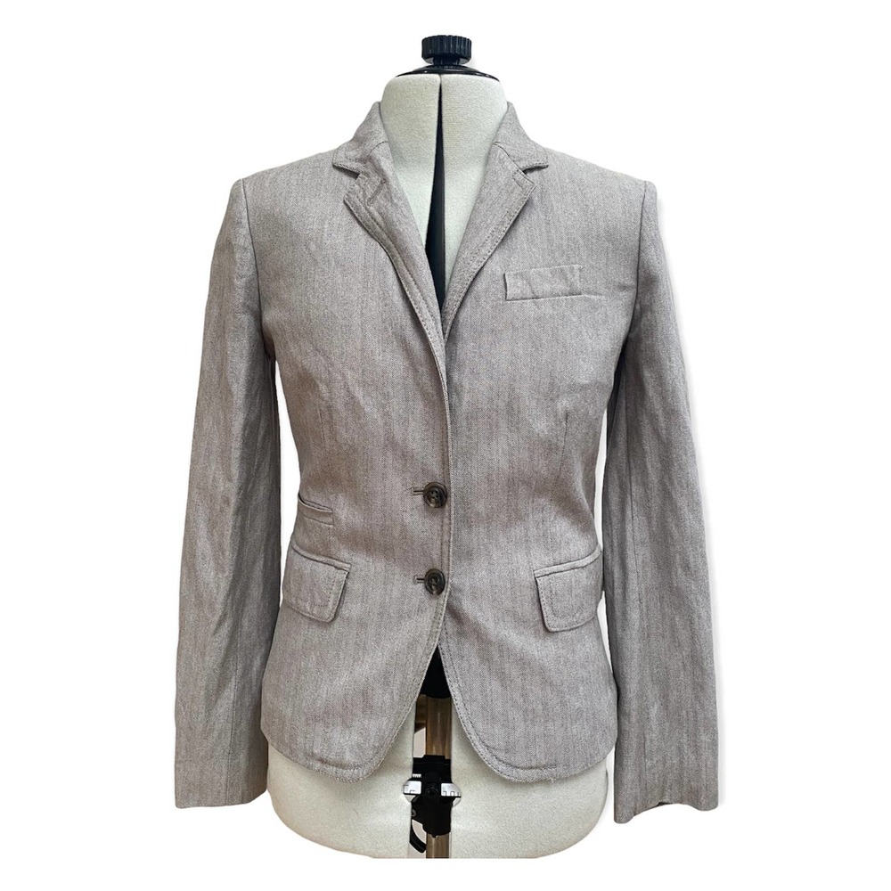 J. Crew Rayon Gray Schoolboy Blazer 0P